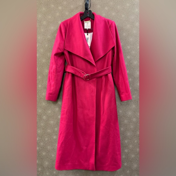 🔥🔥🔥NEW Ted Baker London Rose Pink Wool Cashmere Blended Wrapped Coat - Picture 2 of 10